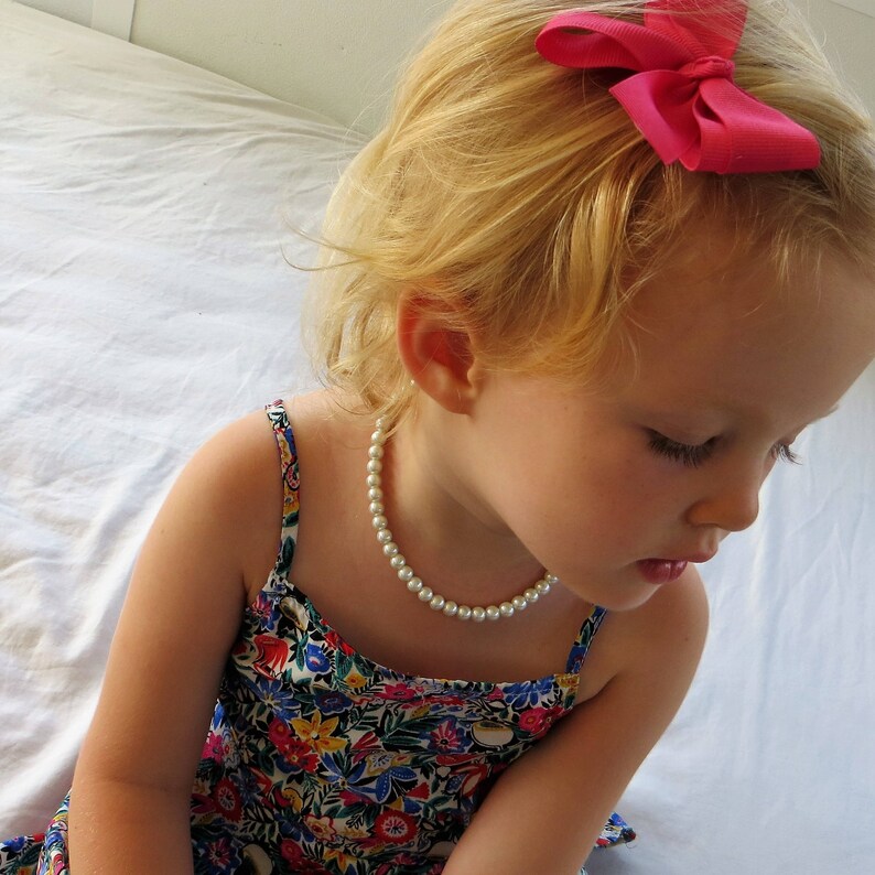 Pearl Necklace Baby Pearl Necklace for Girls Pearl Necklace Etsy