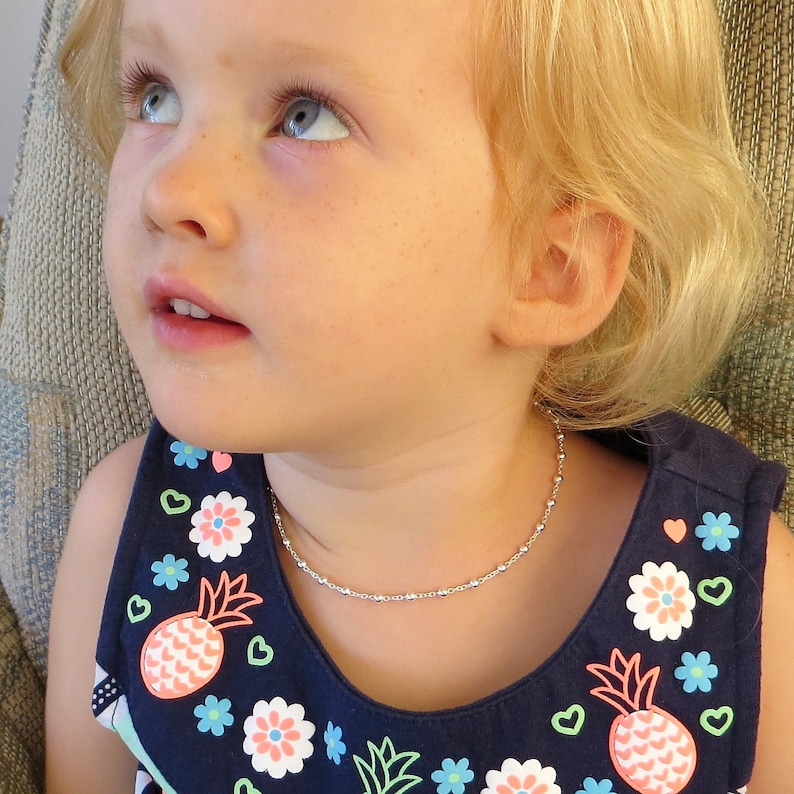 Necklace for Baby Girl Jewelry Set Silver Baby Necklace Baby Etsy
