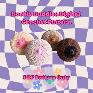 Boobie Buddies Crochet Pattern | Funny Plush PDF | Body Positive Decor | Beginner Amigurumi | Gag Gift Crochet Pattern