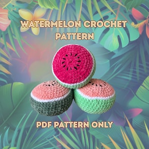 Watermelon Trio Crochet Pattern | Amigurumi | Beginner Friendly | Summer Crochet | Kawaii Crochet Pattern | Handmade Gift Idea| PDF Download