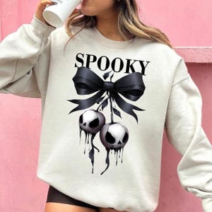 Halloween png, Spooky Ghost Cherry Bow Halloween PNG, Cherry png, Retro Halloween png, Trendy Halloween Woman png, Cute Ghost png, Spooky
