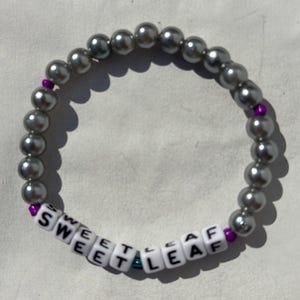 Black Sabbath            “SWEET LEAF” Glass Bead Bracelet