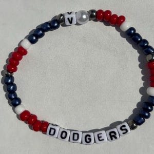 BTS V “Dodgers” Glass Bead Bracelet