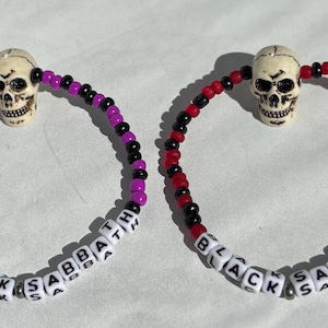 BLACK SABBATH Glass Bead Bracelet