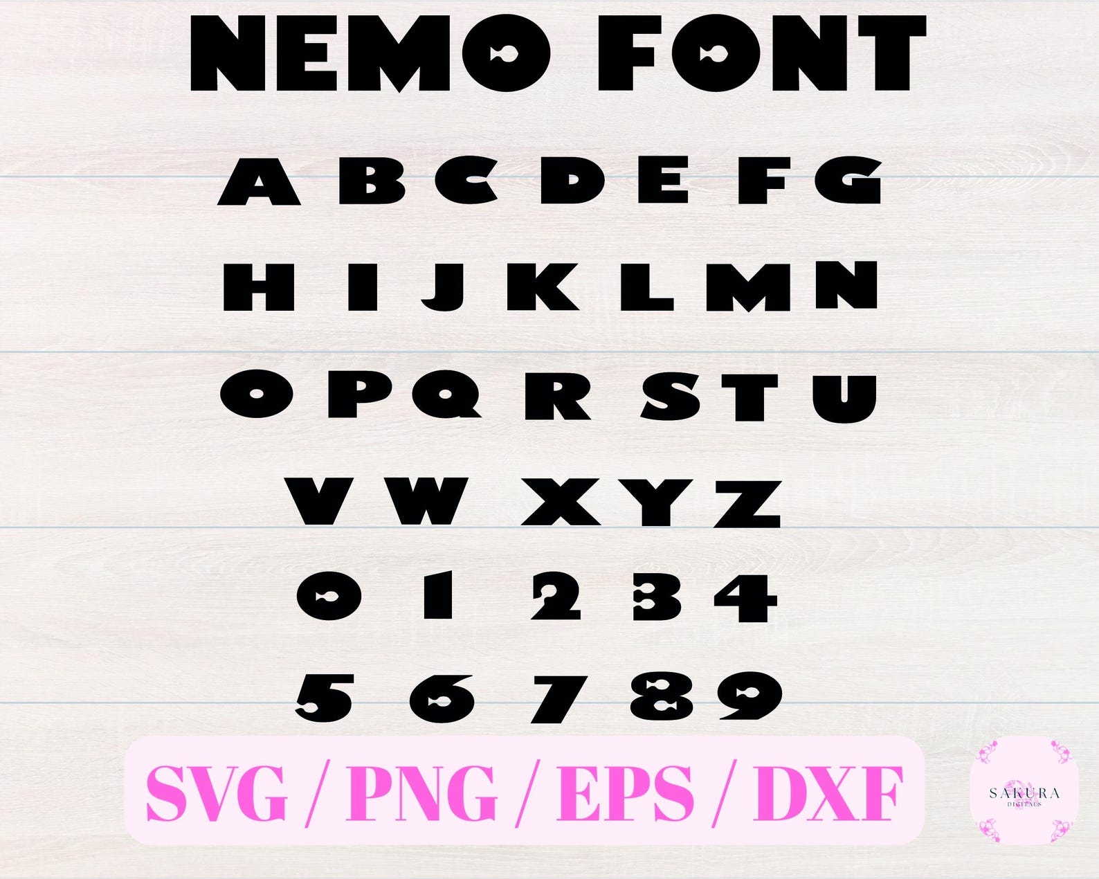 Nemo Alphabet - Nemo Font - Nemo Svg Png - Nemo Sticker - Instant ...