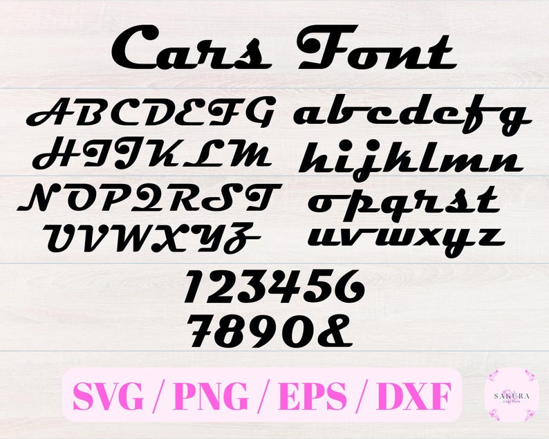 Cars Alphabet Svg - Cars Font - Instant Download - Font File - Instant ...