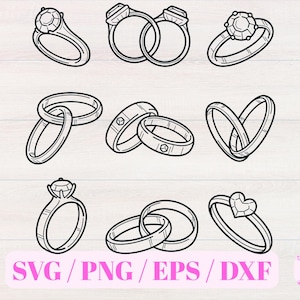 Marriage Rings SVG/PNG - Marriage Svg Png - Marriage Rings Sticker - Marriage Rings Clipart - Sublimination - Instant Download