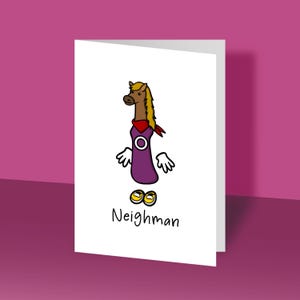 Voisin | Carte de voeux inspirée de Rayman, carte d'anniversaire, carte-cadeau, cartes drôles, cheval, cadeau pour gamer, jeux vidéo