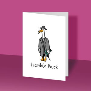 Biglietto d'auguri ispirato a Honkle Buck / Zio Buck, biglietto d'auguri, carta regalo, biglietti divertenti, oca, clacson, John Candy, film commedia