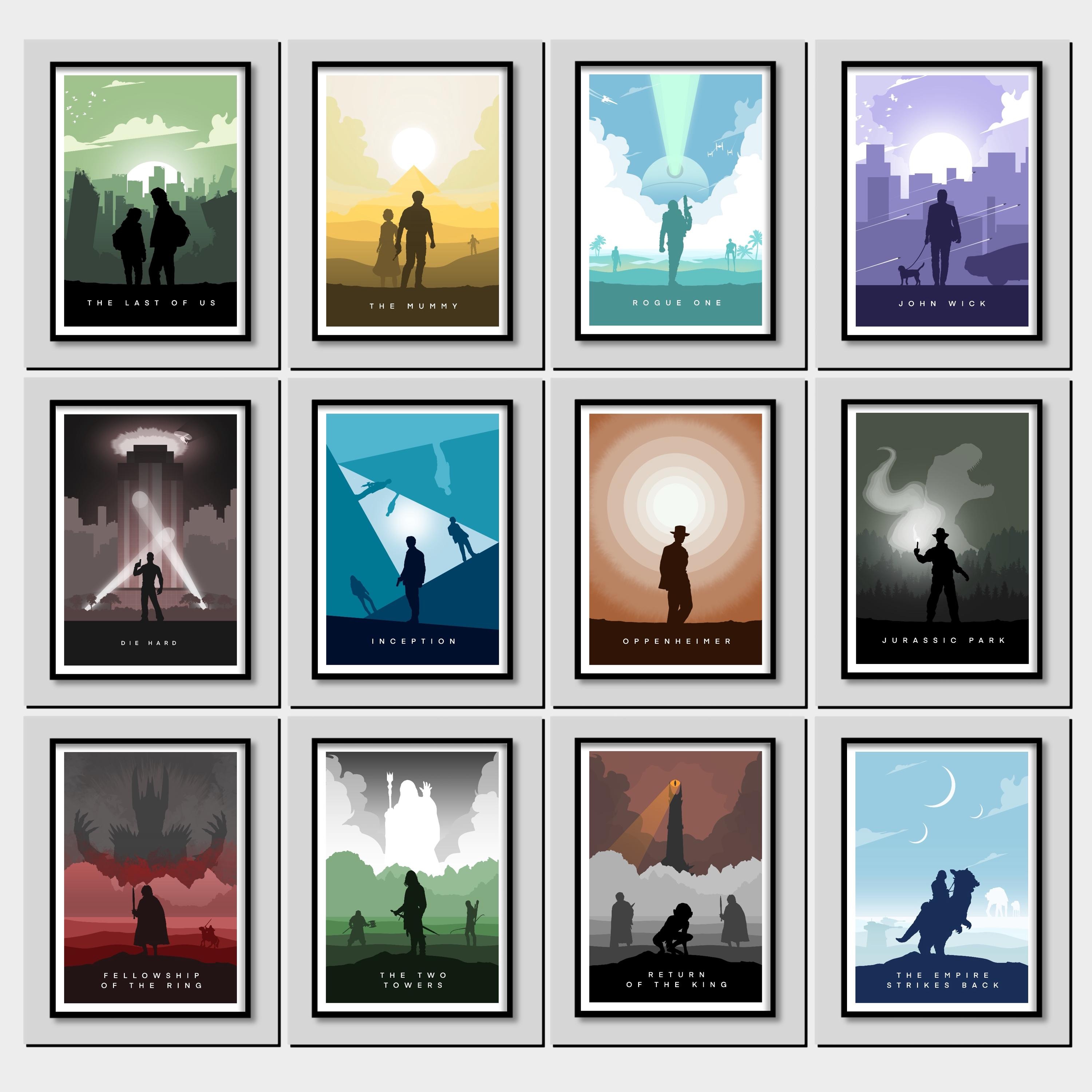 Alternative Minimalist Movie Prints | Film Posters, Minimalist Designs, Movie Gift, Pop Culture Gifts, alien, inception