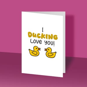 Ich Ducke Dich Lieb Dich! | Grußkarte, Geburtstagskarte, Geschenkkarte, Süße Karten, Bester Freund, Enten