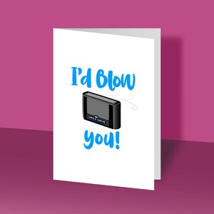 Ich würde dich umhauen! | Grußkarte, Rude Geburtstagskarte, Retro Gaming, Gaming Patrone, Gamer Geschenkkarte, lustige Karte