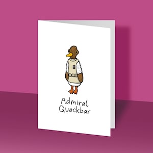 Almirante Quackbar | Cartão de felicitações inspirado em Star Wars, cartão de aniversário, cartão de presente, cartões engraçados, pato, Aliança Rebelde, É UMA ARMADILHA!