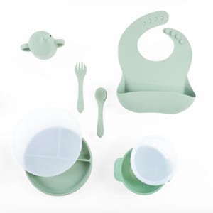 Bendee Baby Silicone Baby Feeding Set| Divided Suction Plate and Bowl with Lids |Toddler Feeding Set| Toddler Baby Led Weaning