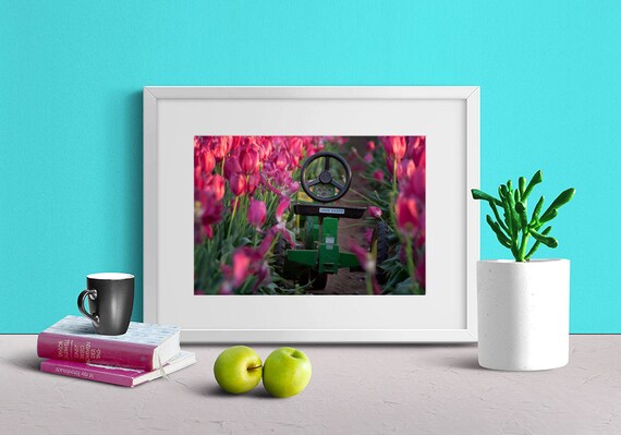 John Deere Tulip Fields Kids Room Art Photography