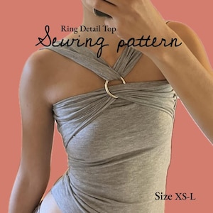 Patrón de costura para top con detalle de aro (PDF) – Top elástico con espalda abierta