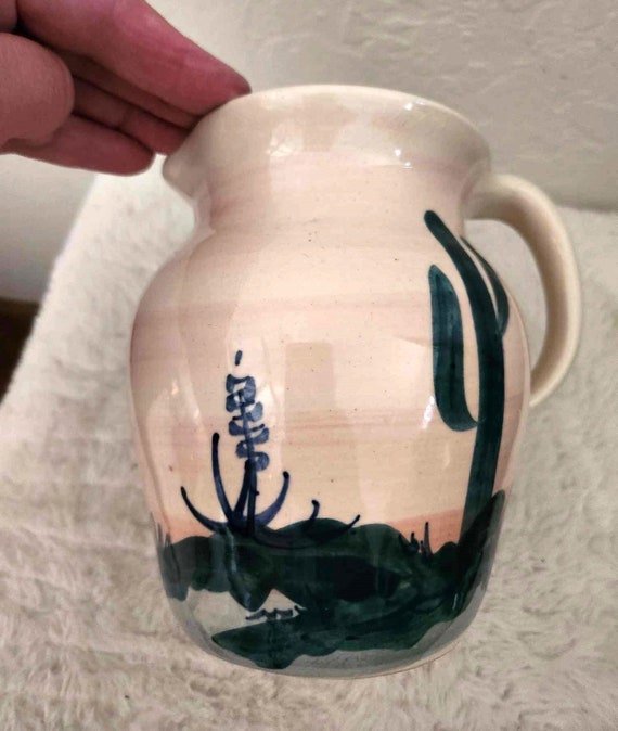 Vintage Ellis Prod. Pottery Marshall, TX Ceramic Southwest Cactus Pitcher  EUC!!! - Etsy