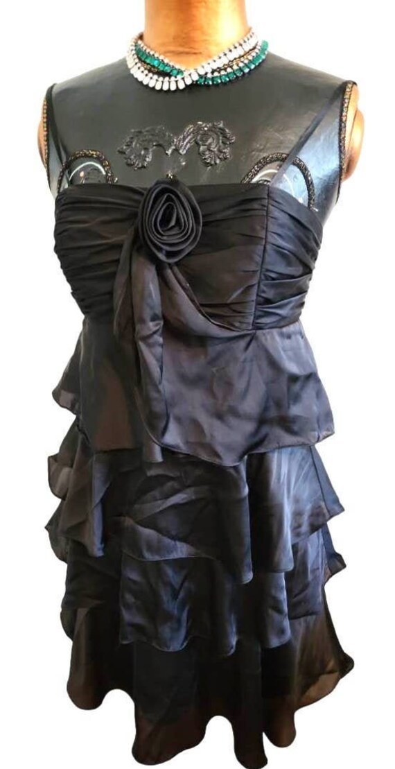 blue indian bridal dress Georgette Reception Gowns for Wedding where slight color variations Le Stretch Black Maxi Dress with Size:XL (16/18)