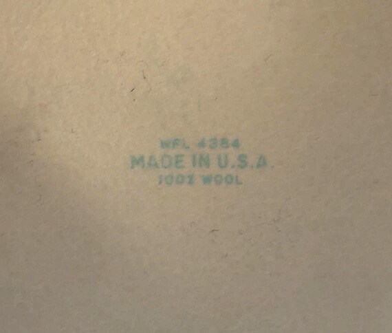 Vintage Ivory Wool Felt Hat Made USA Floral Trim … - image 9