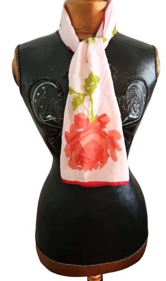 Vintage Vera Neumann Signed Mod Floral Rose Oblong
