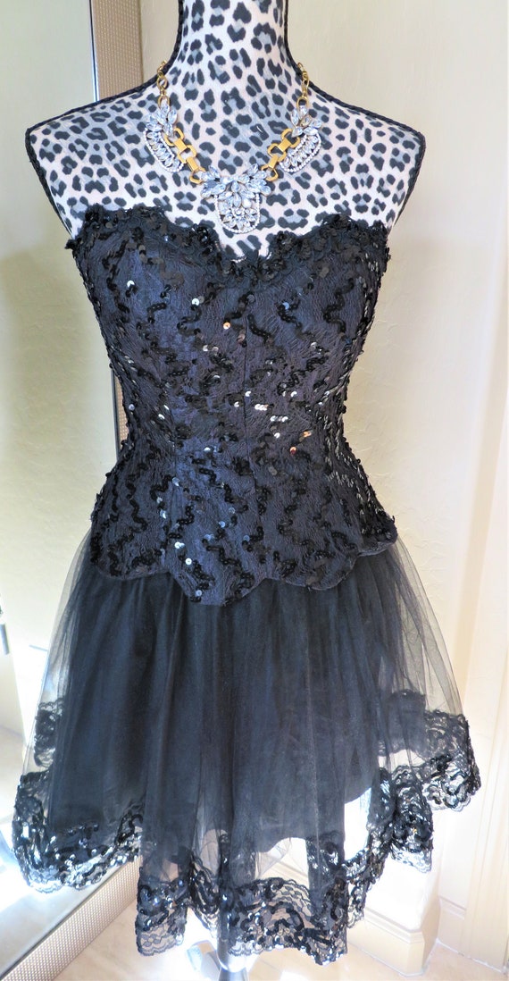 Vtg After Five Julie Duroche Neiman Marcus 80s Bla
