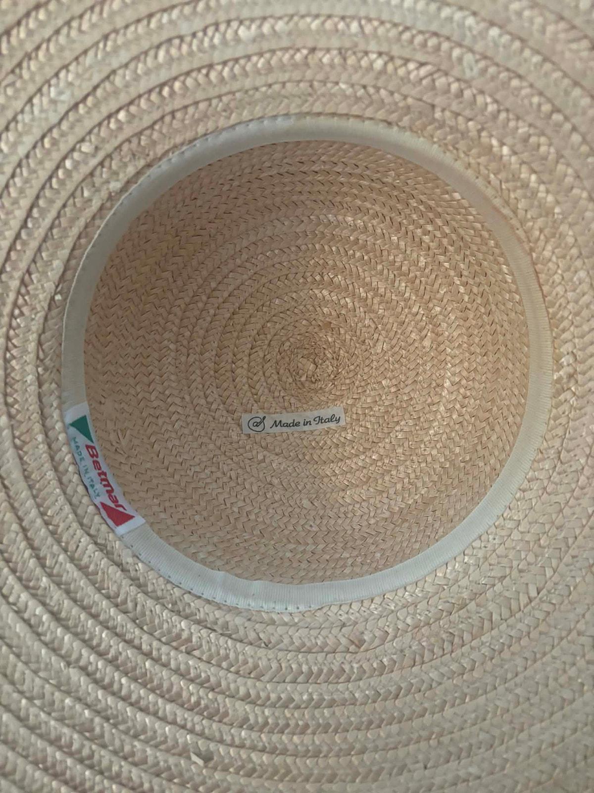 Vintage 1980s Betmar Straw Sun Hat Made in Italy Wide Brim  display picture 2