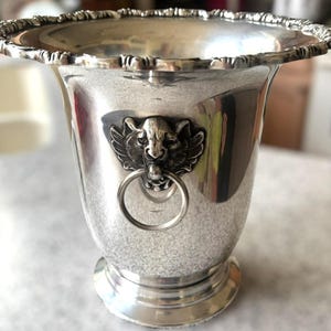 Silver Lions Head Ice Bucket - Etsy