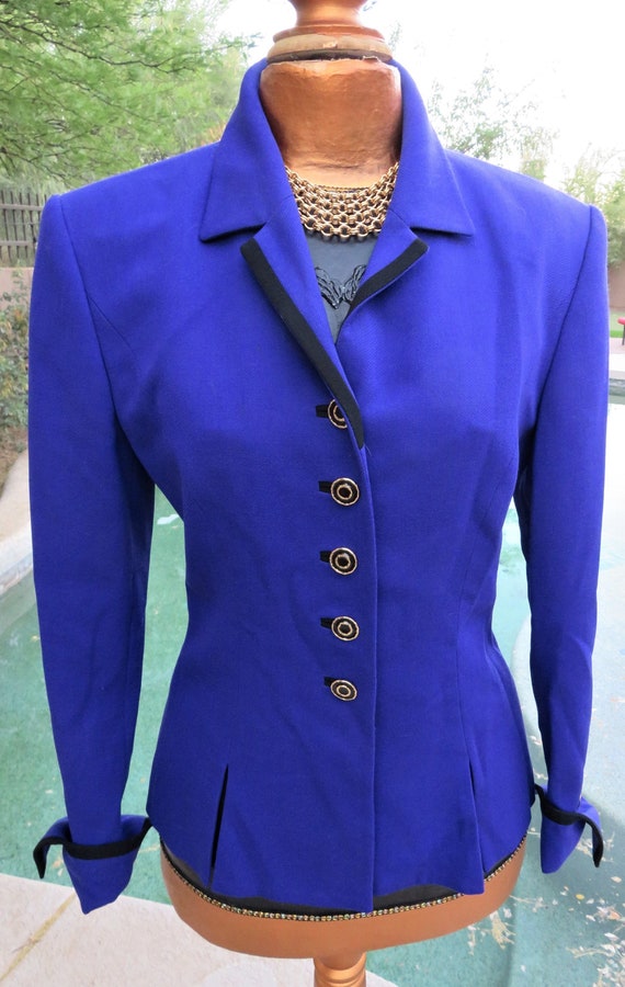 Vintage Louis Feraud Purple Blazer Jacket Size 6