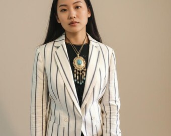 Veste De Costume Habillée Yansi Fugel Taille 6 (XS) - Occasion En Très Bon état, Coupe Regular