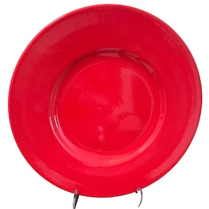 Vintage Waechtersbach Germany Cherry Red Large Dinner Plate Fun Factory USA