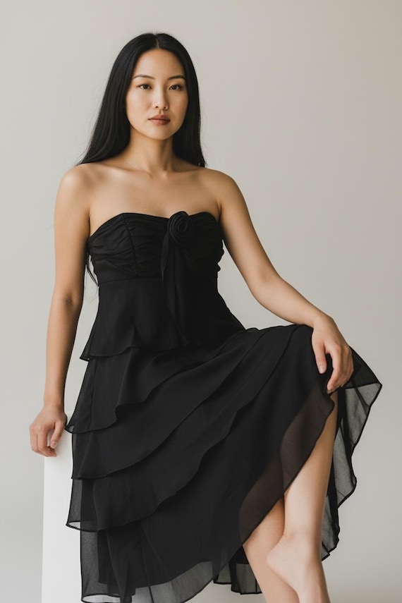 white christmas dresses BCBGMAXAZRIA Black Karella Sequined Cocktail Dress – Runway Catalog main image 0