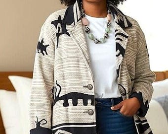 Vintage Painted Pony Kokopelli Southwestern Jacket XL XXL Concho Buttons Pockets