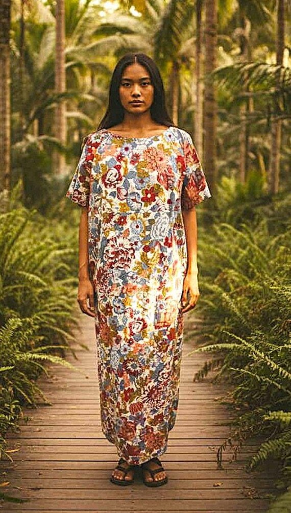 floral maxi dress hawaii Hawaii Maxi Silk Dress