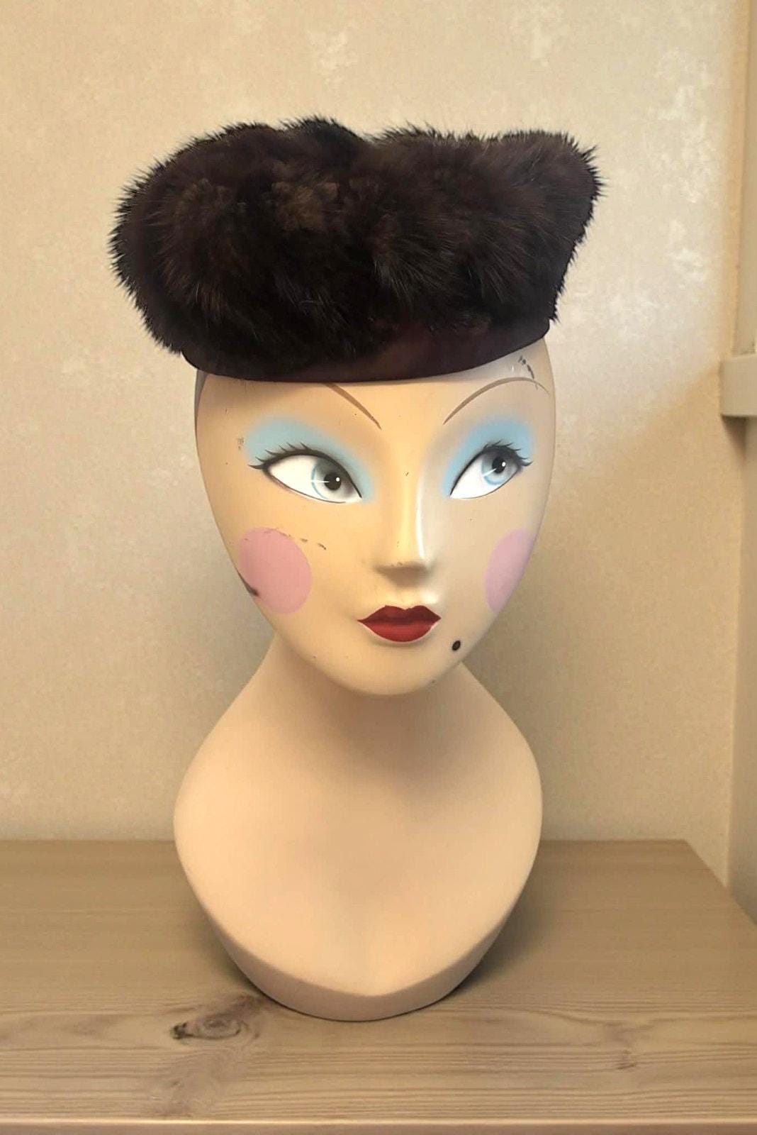 Really Cute Faux Fur Church Dress Hat Union Made s-l400.jpg main image 4