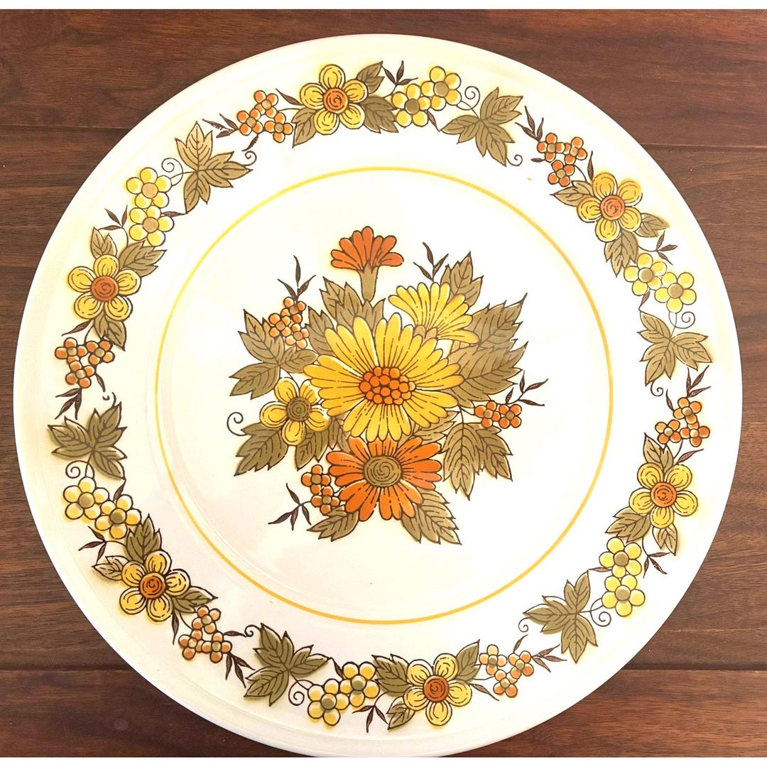Vintage Mikasa 1970s Provencal Salem Round Platter C2302 Floral