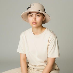 Complit by Marisa Designer 100% Wool Cream Cloche Hat Adorned One of Kind Bling HAT51827_CREAM_1.jpg?v=1723530405 main image 3