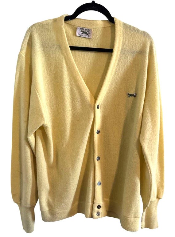 JC penny 70s-80s cardigan イエロー MENS L