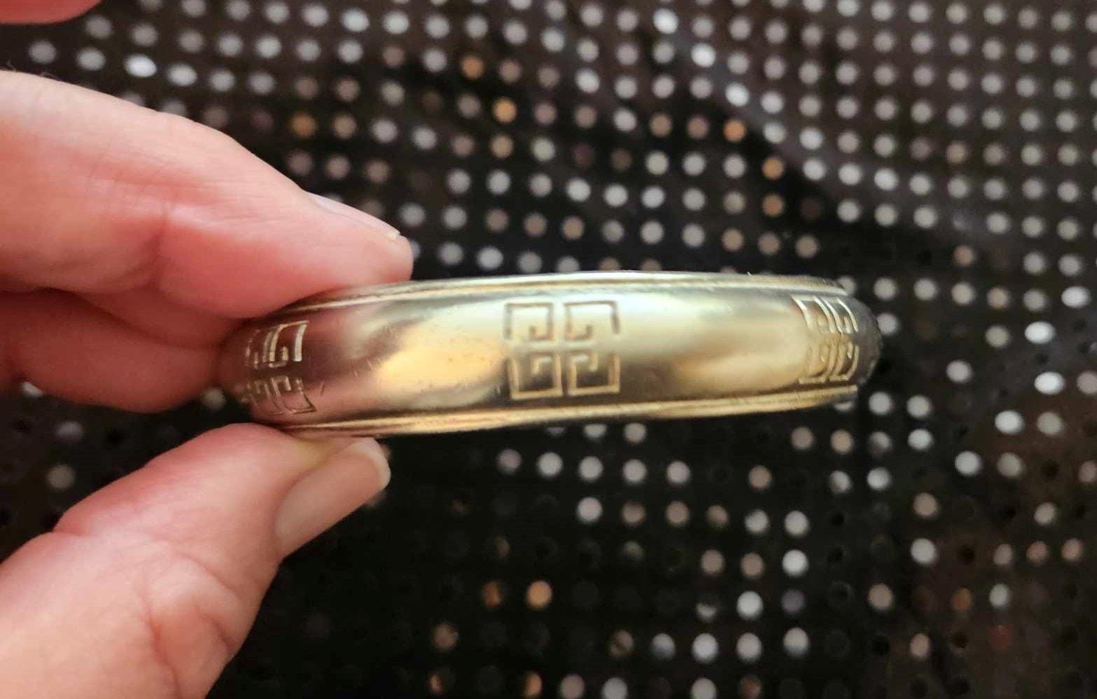 Vintage GIVENCHY Heavy .5 Wide Silver-plated Bangle Bracelet