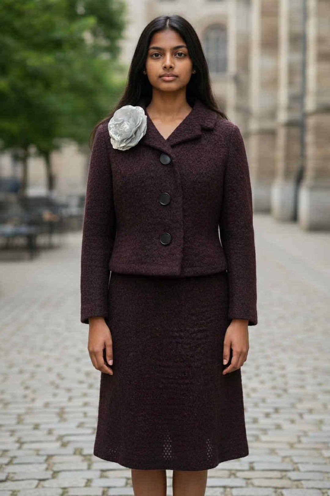 Vintage 1950s Christian Dior New York Mohair Skirt Suit Union Made