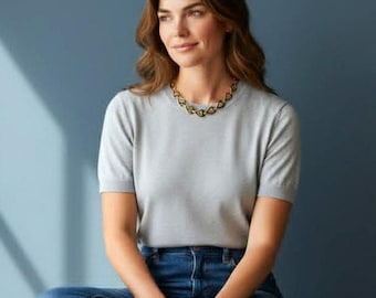 Collar vintage Trifari de esmalte negro y tono dorado con eslabones graduados, firmado, ¡¡¡en excelente estado!!!