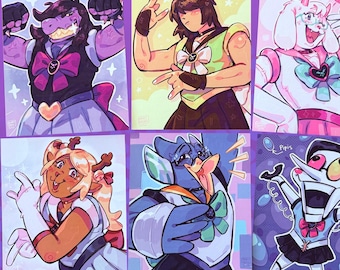 Deltarune Sailor Senshi Matte Prints (5 x 6")