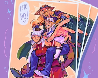 JJBA: SBR | Gyro, Johnny and Goldship Art Print (8 x 10", 5.5 x 7")