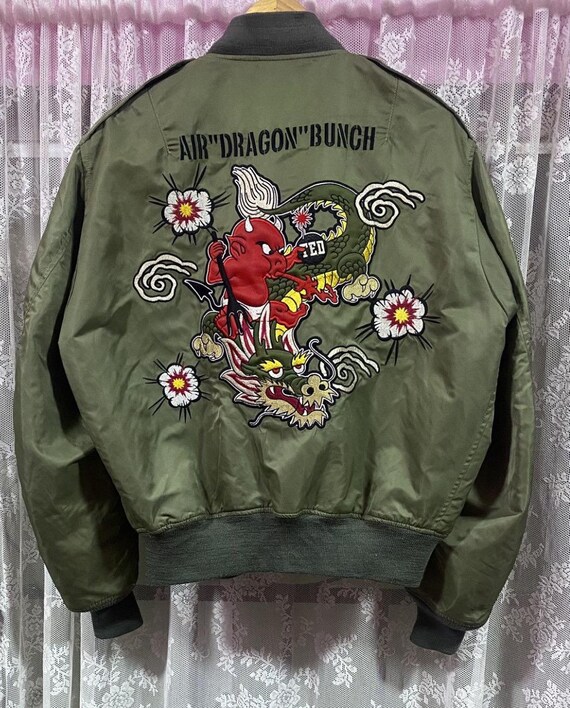 Ted Company MA-1フライトジャケット 42 オリーブグリーン Vintage Ted Company USAF Bomber Jacket Olive Green Jacket - Etsy