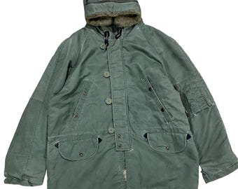 Medium Vintage Snorkel Parka Cold Weather Flight Jacket N-3B USAF