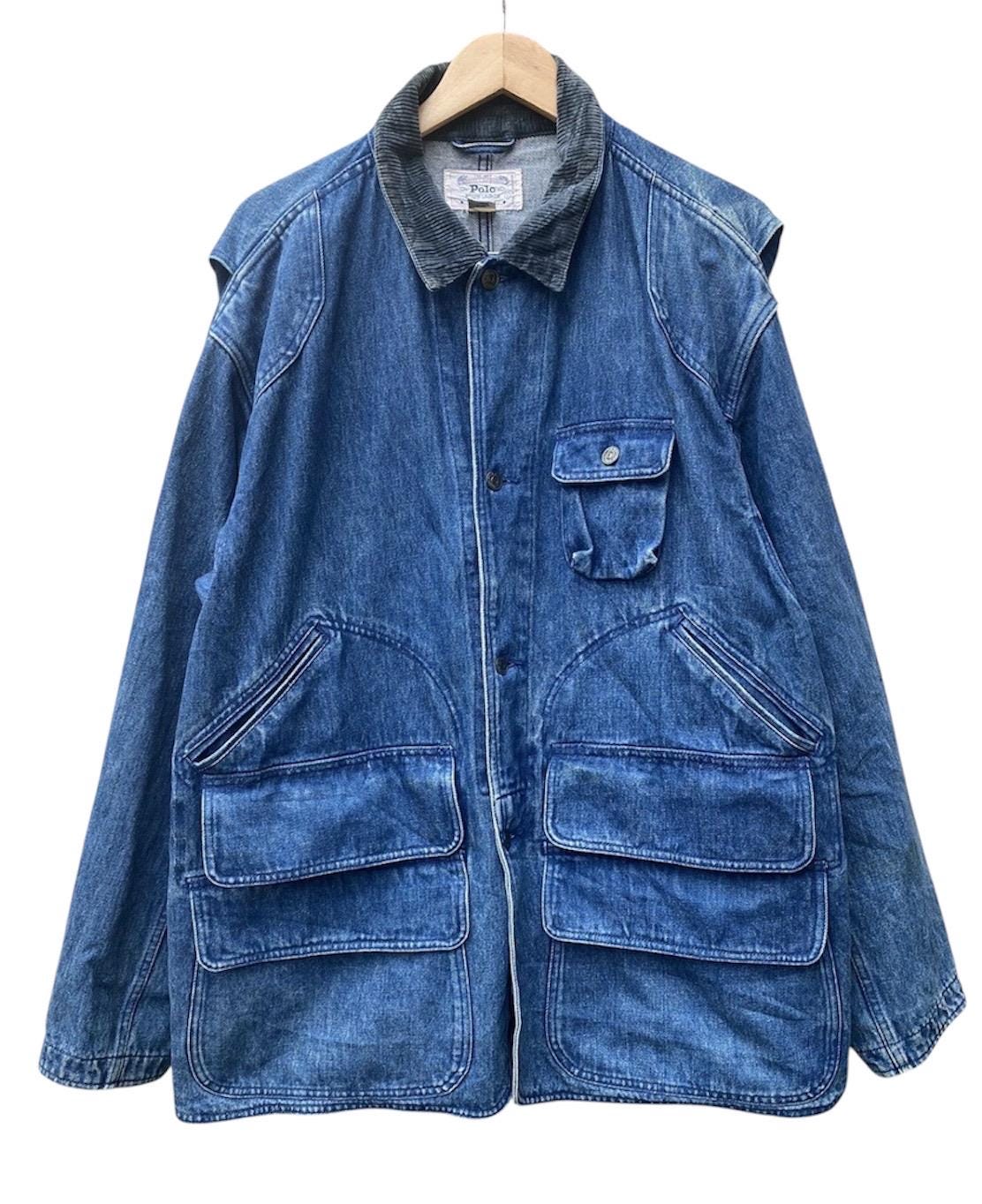 Rare Vintage 90s Polo Ralph Lauren Denim Hunting Utility Jacket - Etsy