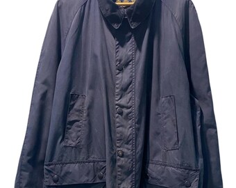 Barbour A205 Border Wax Jacket Navy C42 Vintage 1991 - Etsy
