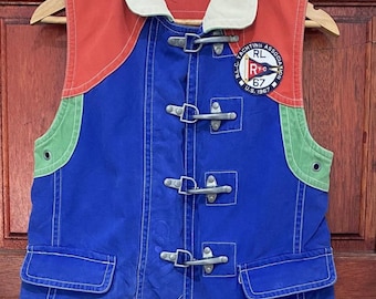 Rare Vintage 91 Polo Ralph Lauren Yachting Multicolour Vest Collection