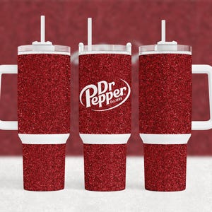 Dr Pepper Glitter Tumbler