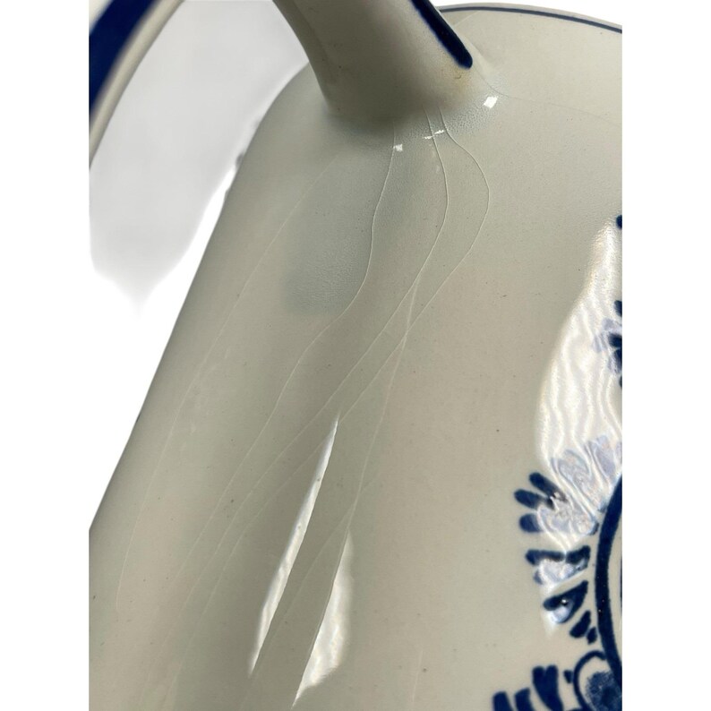 VTG Heineken Beer Mug Hand Painted Delft Blue Windmill Cup Holland Pottery image 9