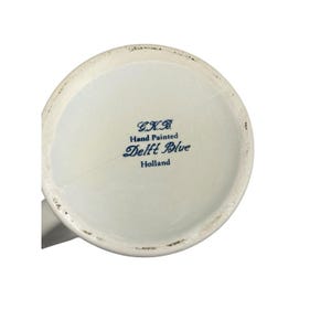 VTG Heineken Beer Mug Hand Painted Delft Blue Windmill Cup Holland Pottery image 7